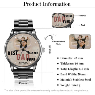 Personalized Alloy Leather Photo Watch