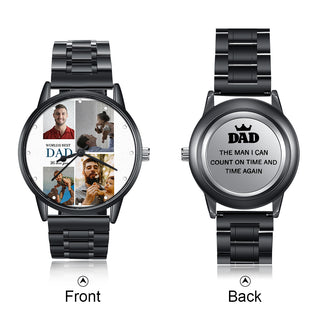 Personalized Alloy Leather Photo Watch