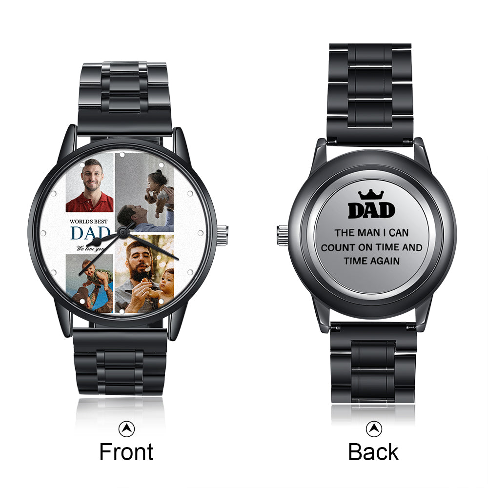 Personalized Alloy Leather Photo Watch