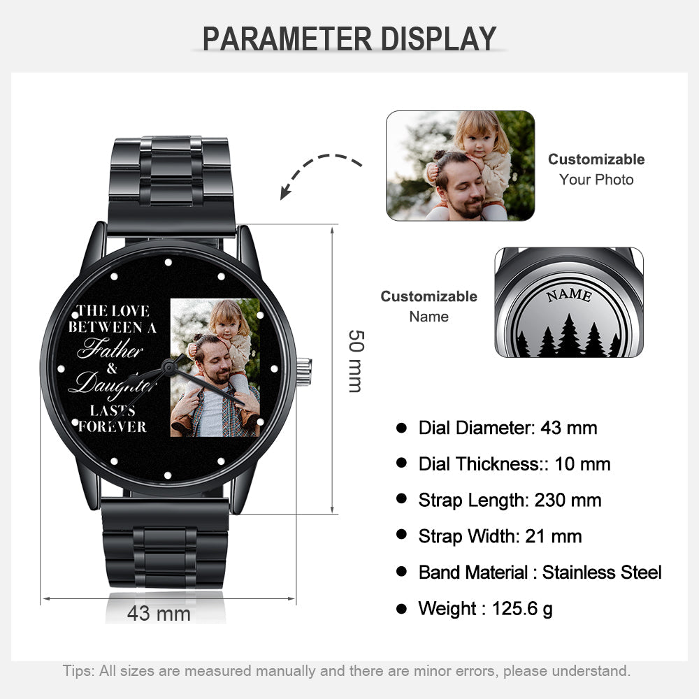 Personalized Alloy Leather Photo Watch