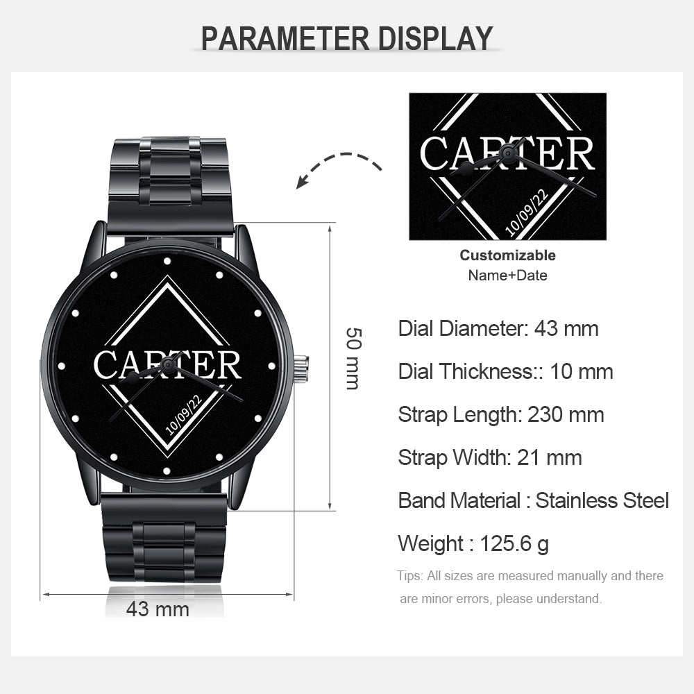 Personalized Alloy Leather Photo Watch