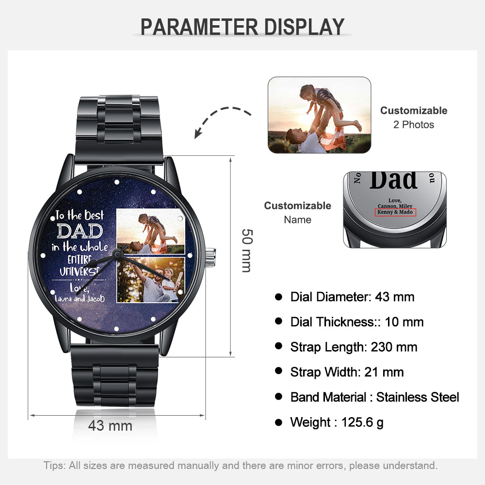 Personalized Alloy Leather Photo Watch