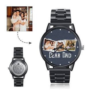 Personalized Alloy Leather Photo Watch