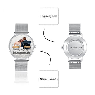 Personalized Alloy Leather Photo Watch