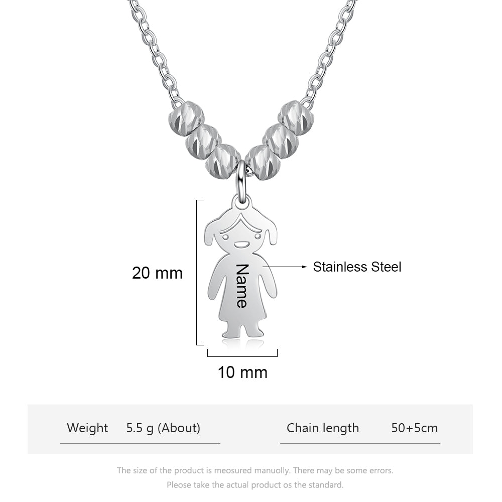 Personalized Stainless Steel Baby Necklace