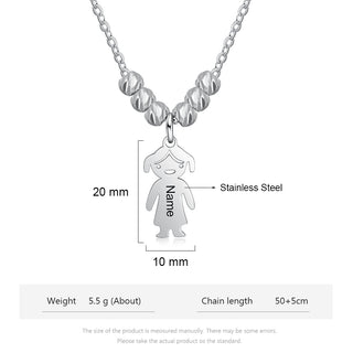 Personalized Stainless Steel Baby Necklace