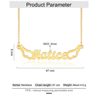 Personalized 925 Sterling Silver Name Necklace