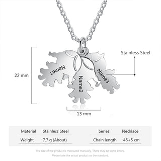 Personalized Stainless Steel Baby Boy Girl Necklace
