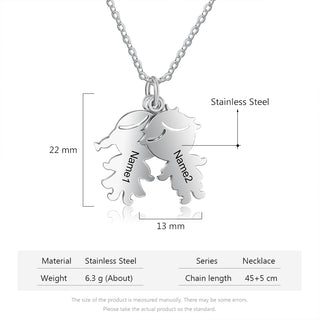 Personalized Stainless Steel Baby Boy Girl Necklace