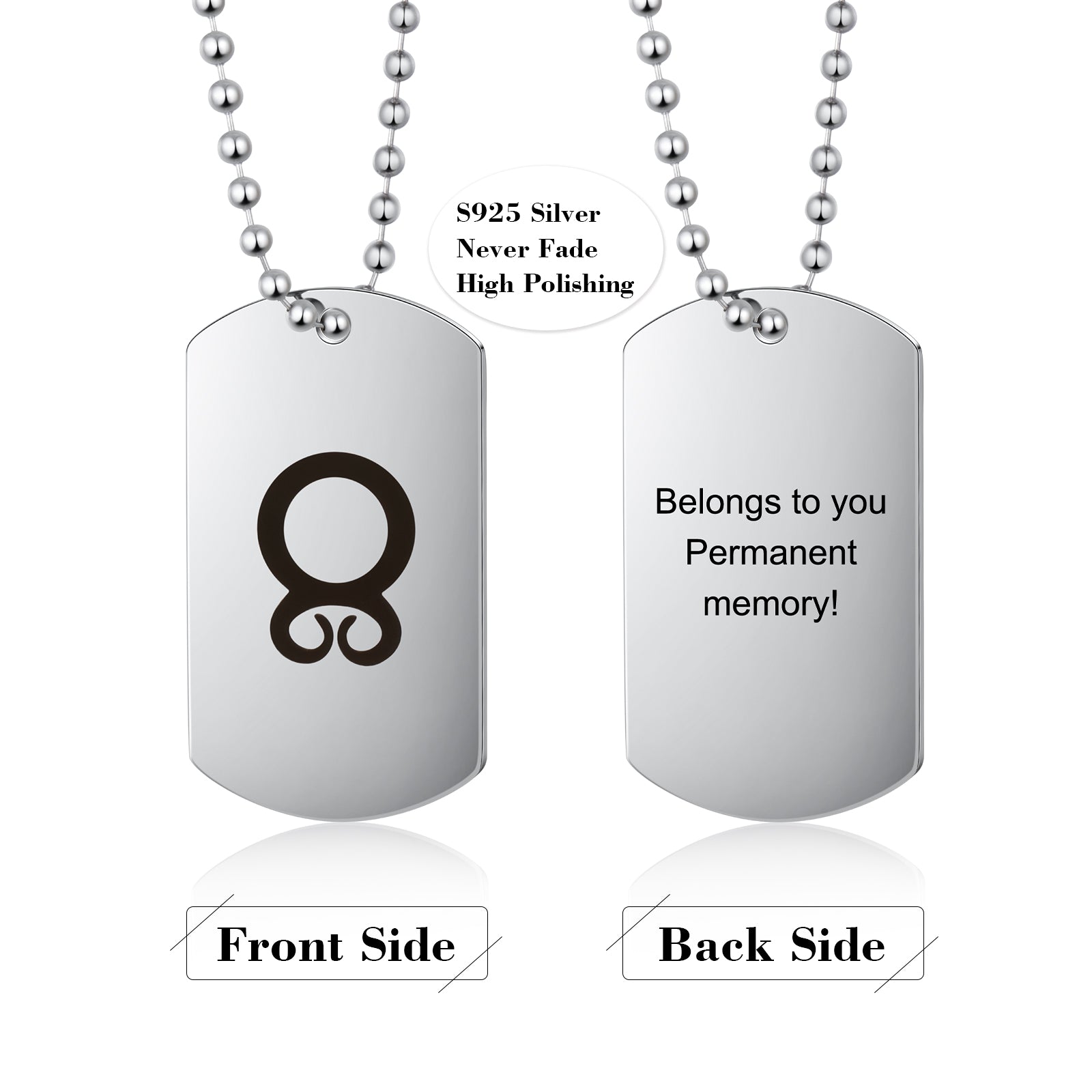 Personalized Shield Pendant Necklace