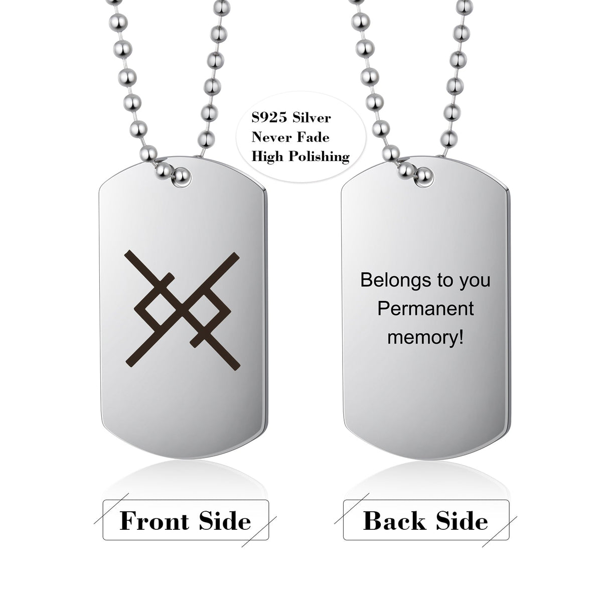 Personalized Shield Pendant Necklace