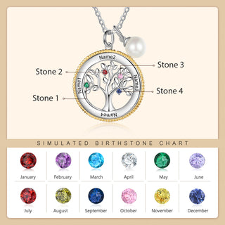 Rhodium Plated Tree of Life Pendant Necklace
