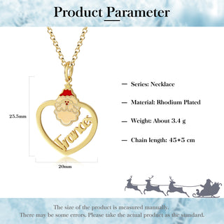 Personalized Christmas Santa Claus Name Necklace