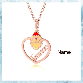 Personalized Christmas Santa Claus Name Necklace