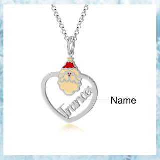 Personalized Christmas Santa Claus Name Necklace