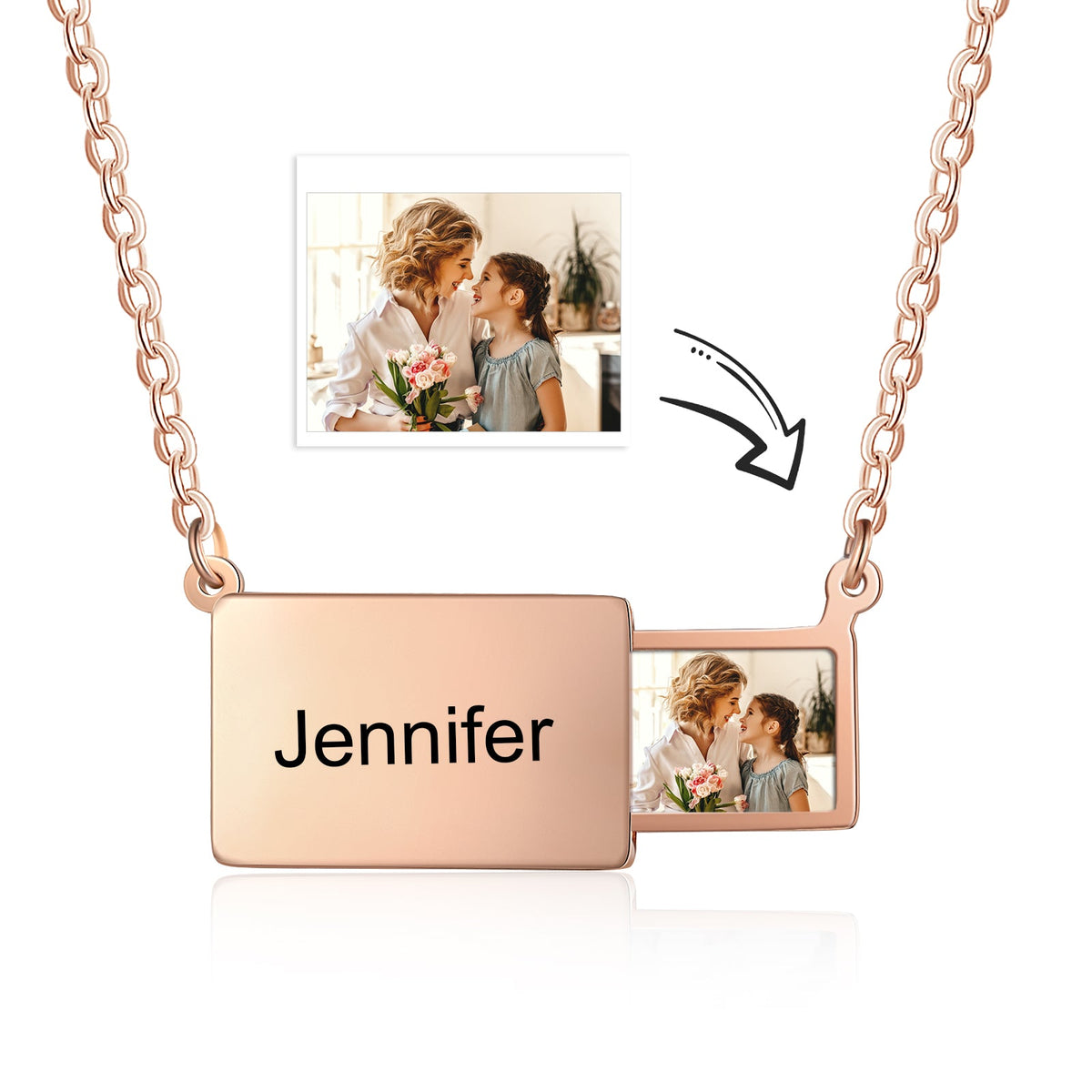 Personalized Stainless Steel Photo Necklace