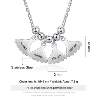 Personalized Stainless Steel Leaf Necklace