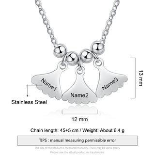 Personalized Stainless Steel Leaf Necklace