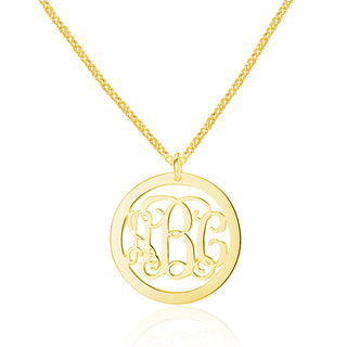 Personalized 925 Sterling Silver Monogram Necklace