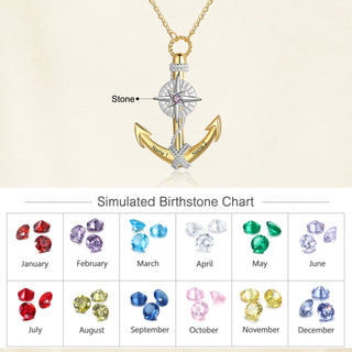Jewelry Personalized Demon Eye Eight-pointed Star Anchor Necklace