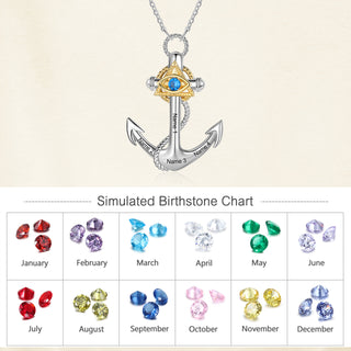 Jewelry Personalized Demon Eye Eight-pointed Star Anchor Necklace