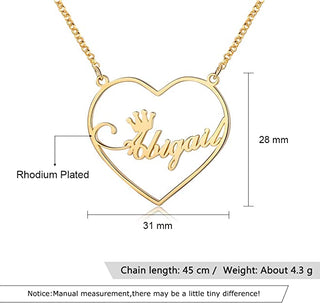 Personalized Rhodium Plated Name Necklace