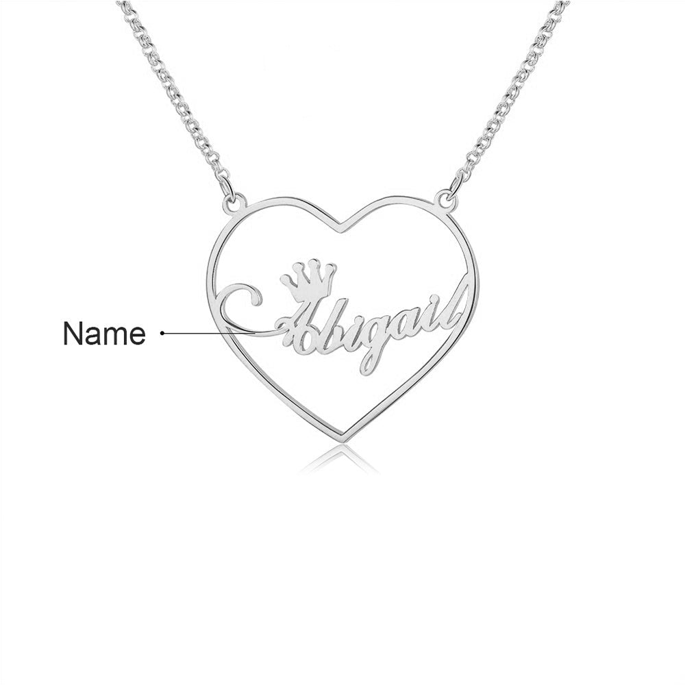 Personalized Rhodium Plated Name Necklace