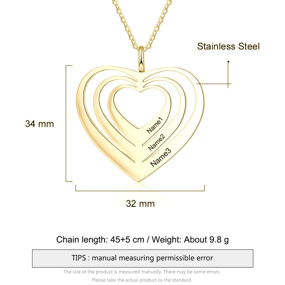 Stainless Steel Heart Necklace