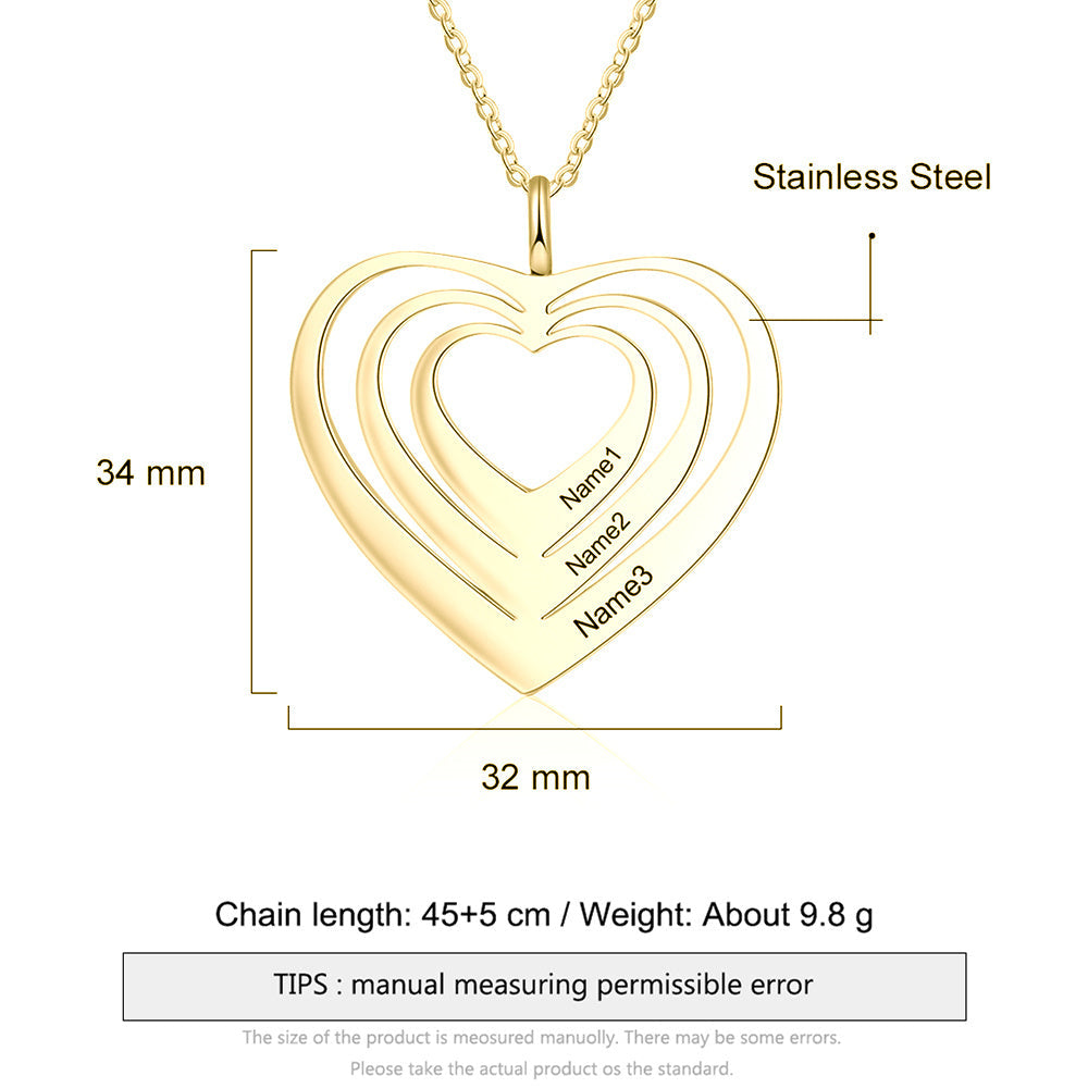 Stainless Steel Heart Necklace