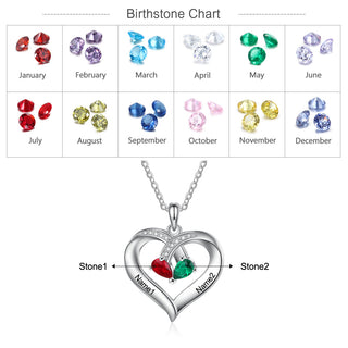 Rhodium Plated Heart Necklace