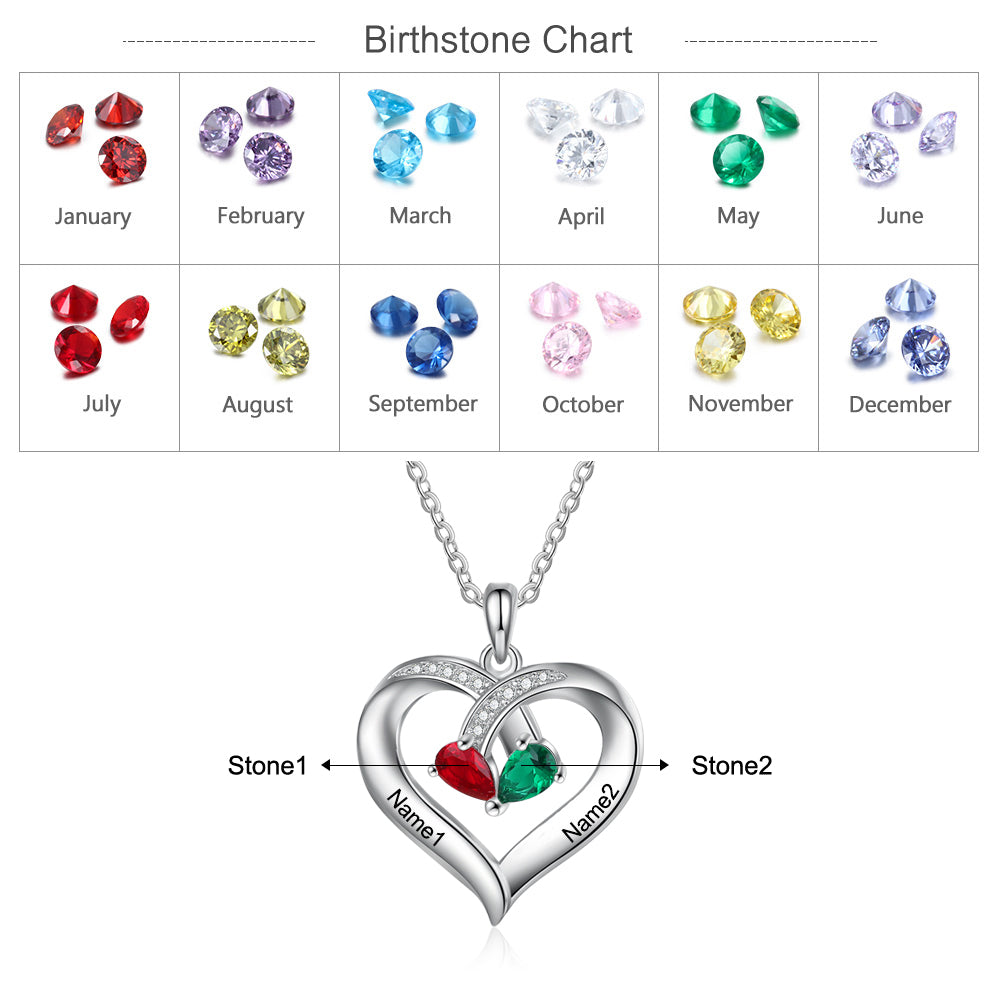 Rhodium Plated Heart Necklace