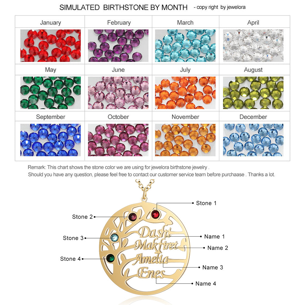 Personalized Tree of Life Name Necklace