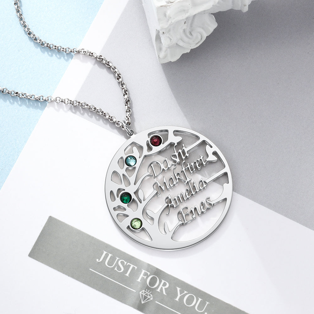 Personalized Tree of Life Name Necklace