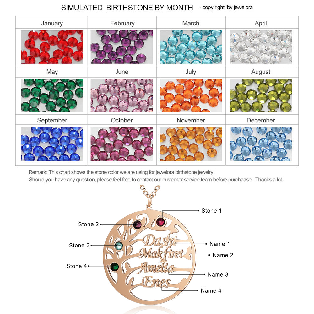 Personalized Tree of Life Name Necklace
