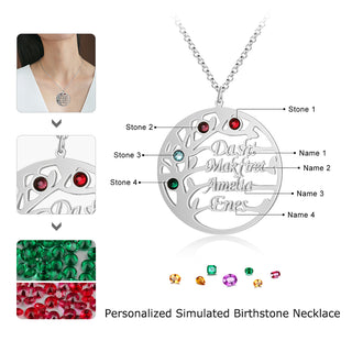 Personalized Tree of Life Name Necklace