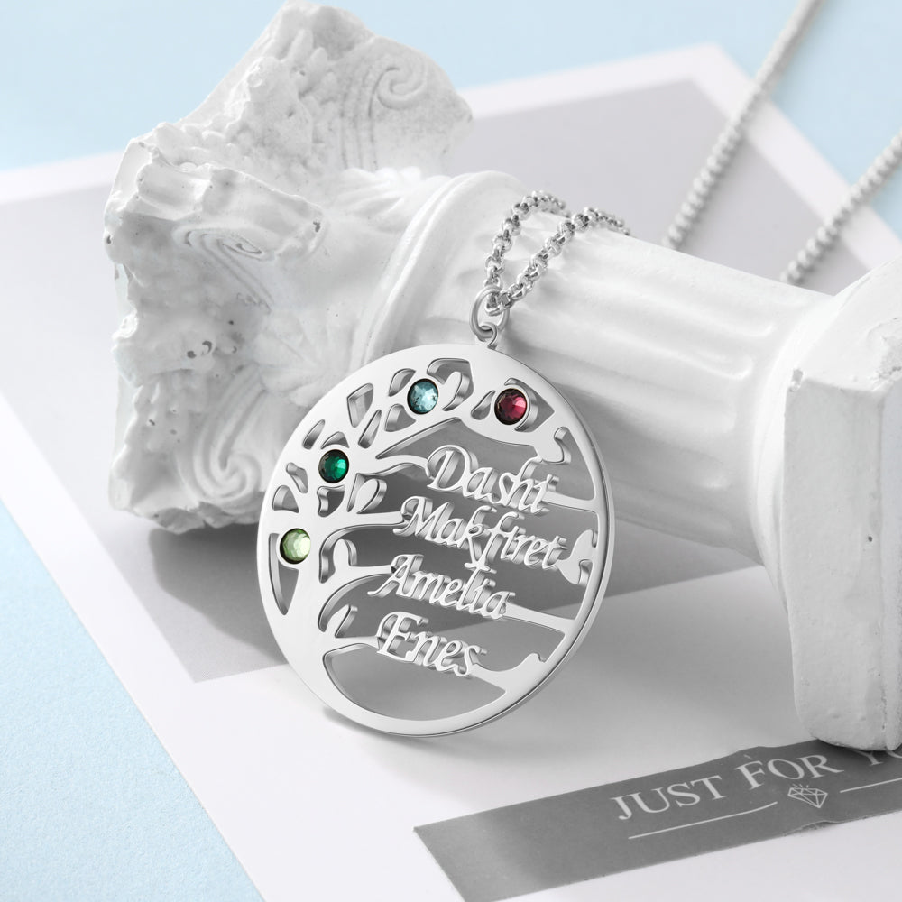 Personalized Tree of Life Name Necklace