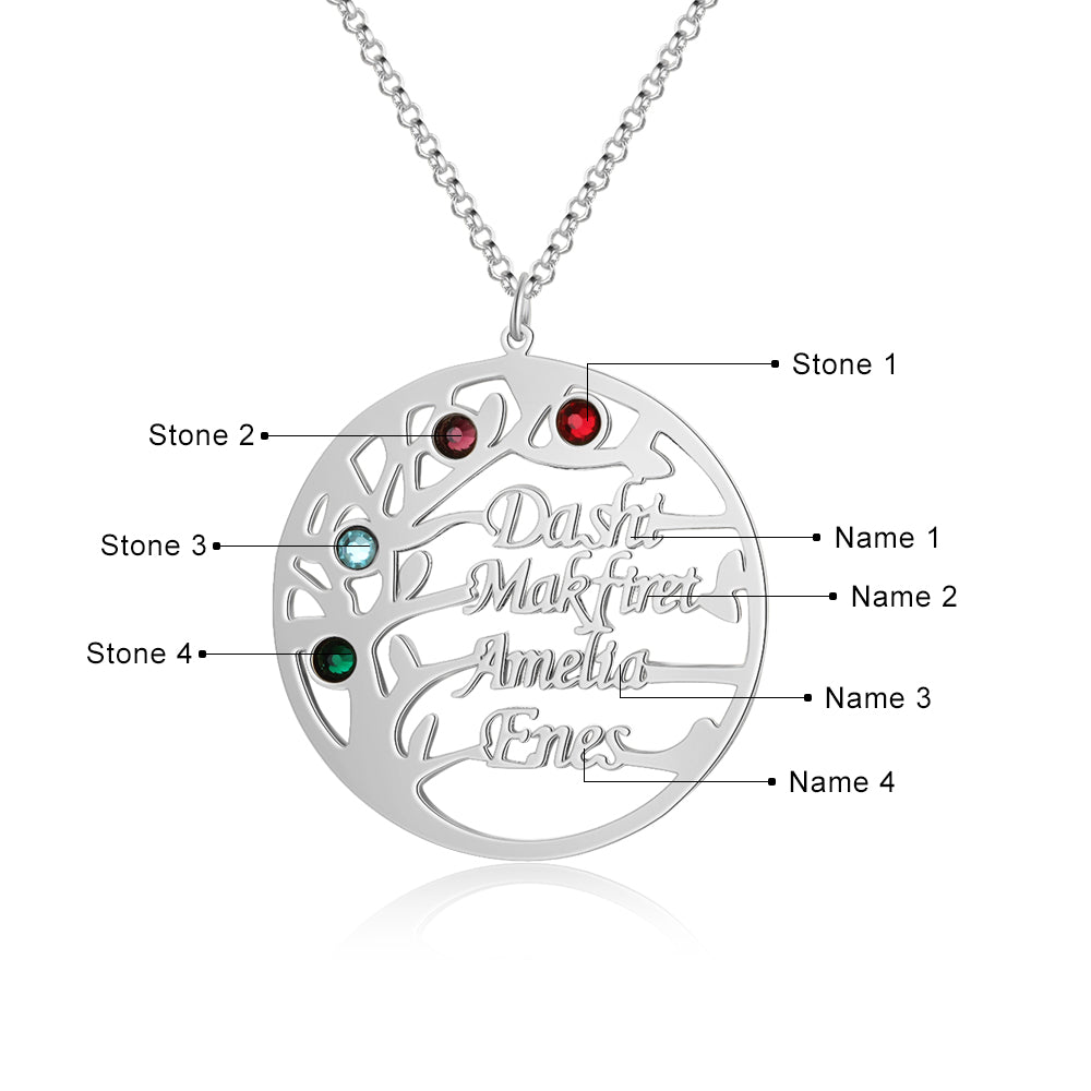 Personalized Tree of Life Name Necklace