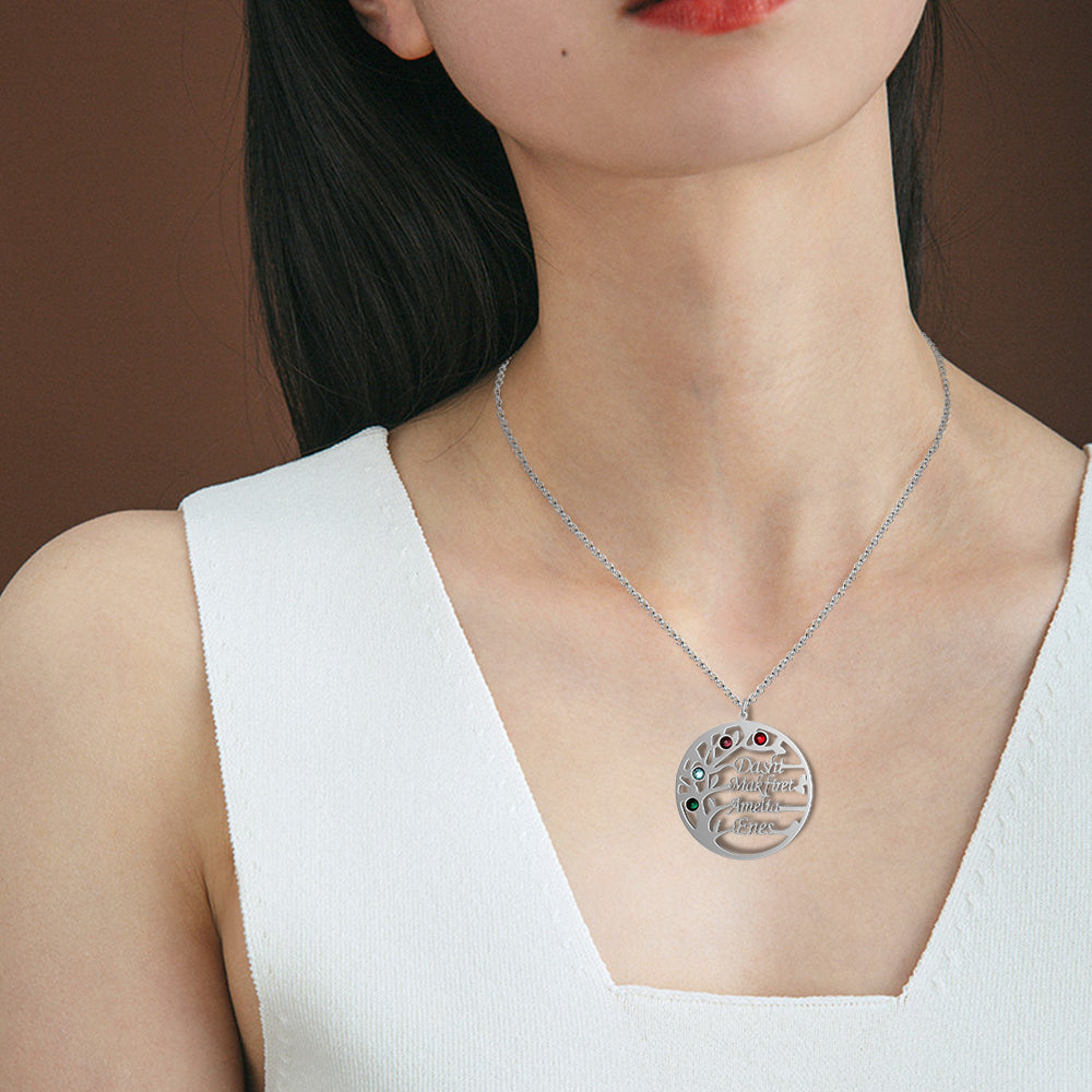 Personalized Tree of Life Name Necklace