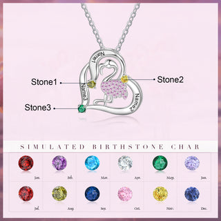 Personalized Animal Swan Pendant Necklace