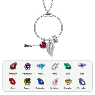 Personalized Stainless Steel Leaf Necklace