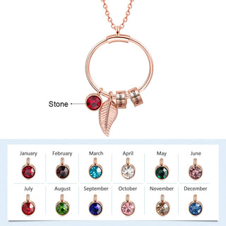 Personalized Stainless Steel Leaf Necklace