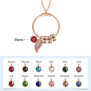 Personalized Stainless Steel Leaf Necklace