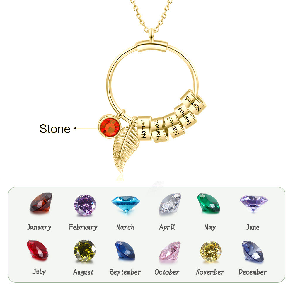 Personalized Stainless Steel Leaf Necklace