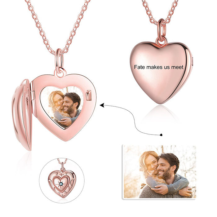 personalized Heart Photo Necklace