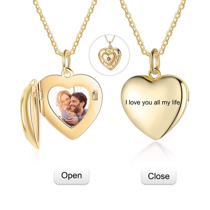 personalized Heart Photo Necklace