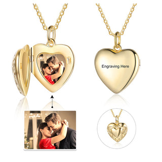 Custom Heart Photo Necklace