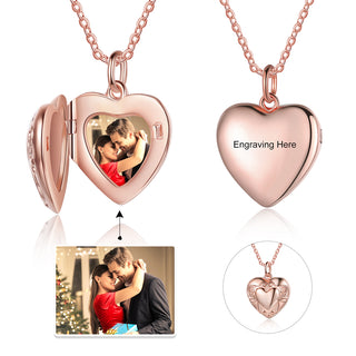 Custom Heart Photo Necklace