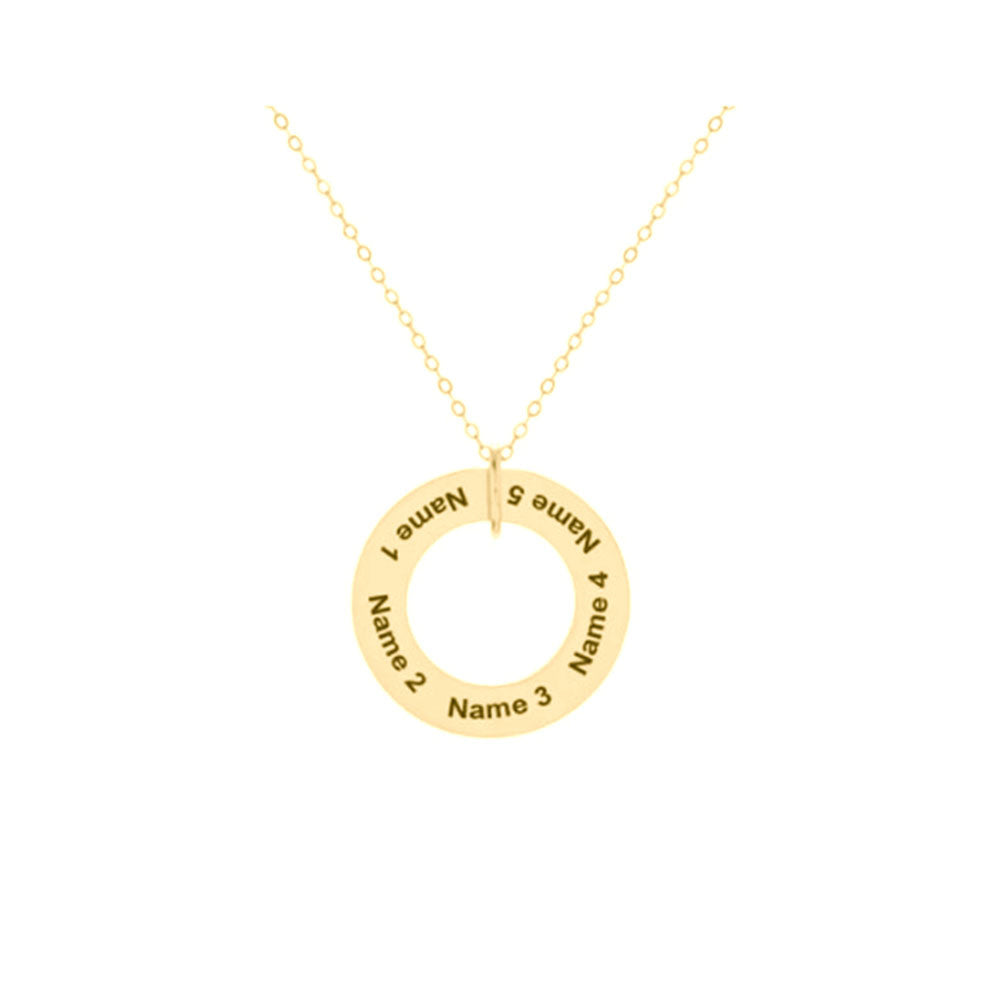 Custom 925 Sterling Silver Circle Necklace