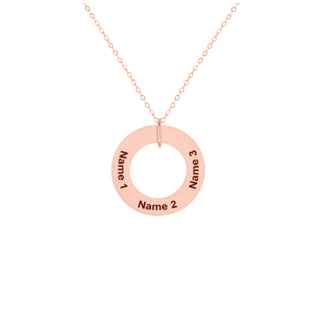 Custom 925 Sterling Silver Circle Necklace