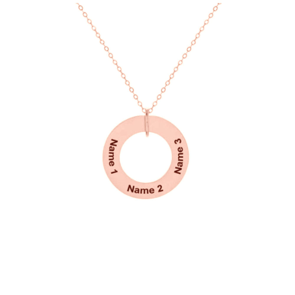 Custom 925 Sterling Silver Circle Necklace
